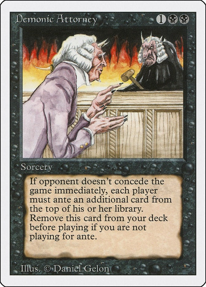 Image for Demonic Attorney (Revised Edition) (3ED) - Magic: The Gathering