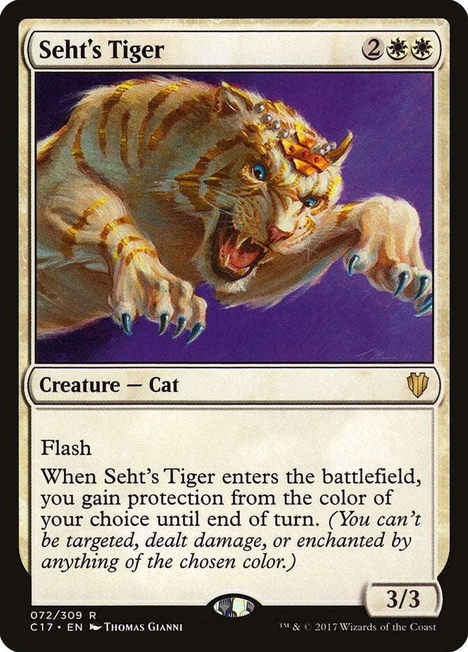 Image for Seht's Tiger (72) (Commander 2017) (C17) - Magic: The Gathering