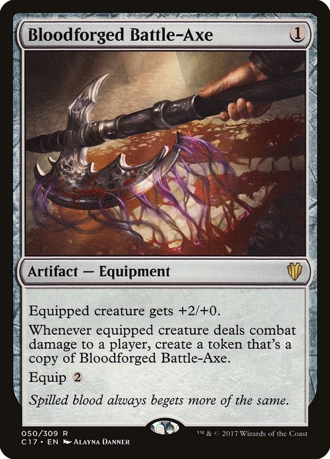 Image for Bloodforged Battle-Axe (50) (Commander 2017) (C17) - Magic: The Gathering