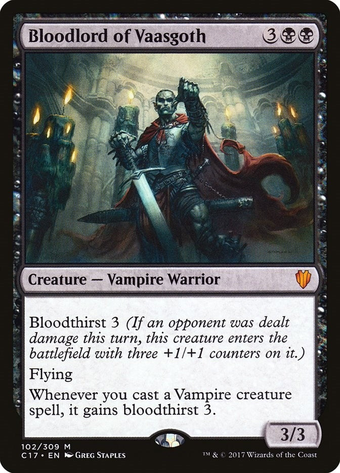 Image for Bloodlord of Vaasgoth (102) (Commander 2017) (C17) - Magic: The Gathering