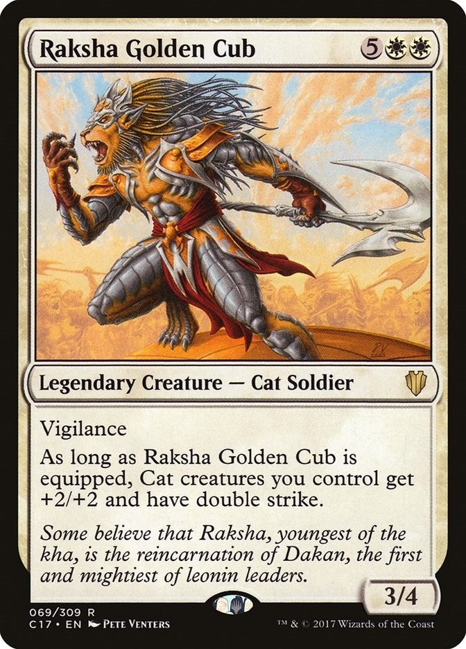 Image for Raksha Golden Cub (69) (Commander 2017) (C17) - Magic: The Gathering