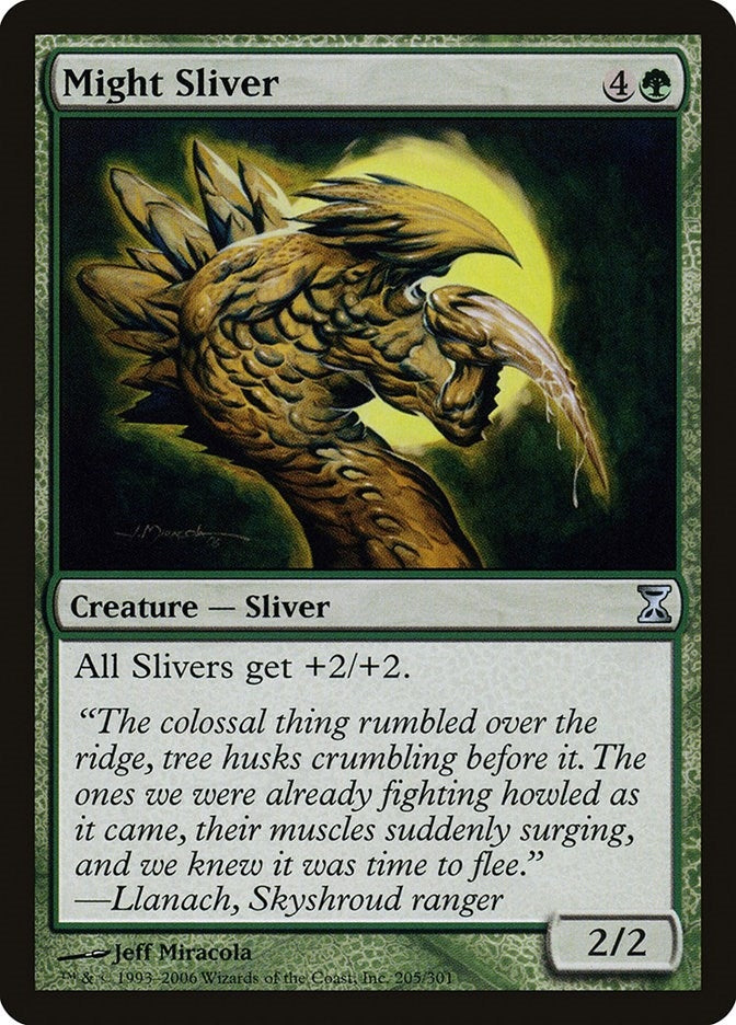 Image for Might Sliver (205) (Time Spiral) (TSP) - Magic: The Gathering