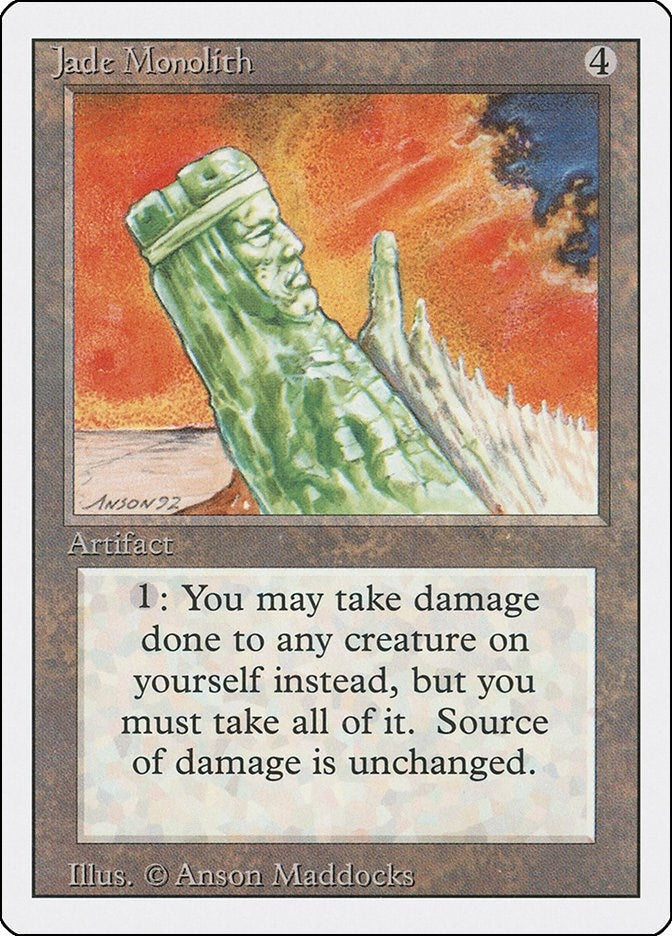 Image for Jade Monolith (Revised Edition) (3ED) - Magic: The Gathering
