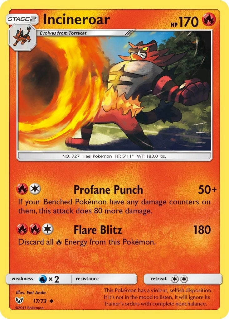 Incineroar (17/73) (Shining Legends)
