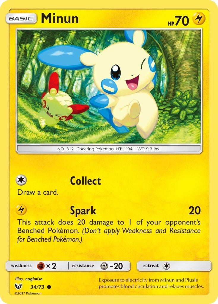 Minun (34/73) (Shining Legends)