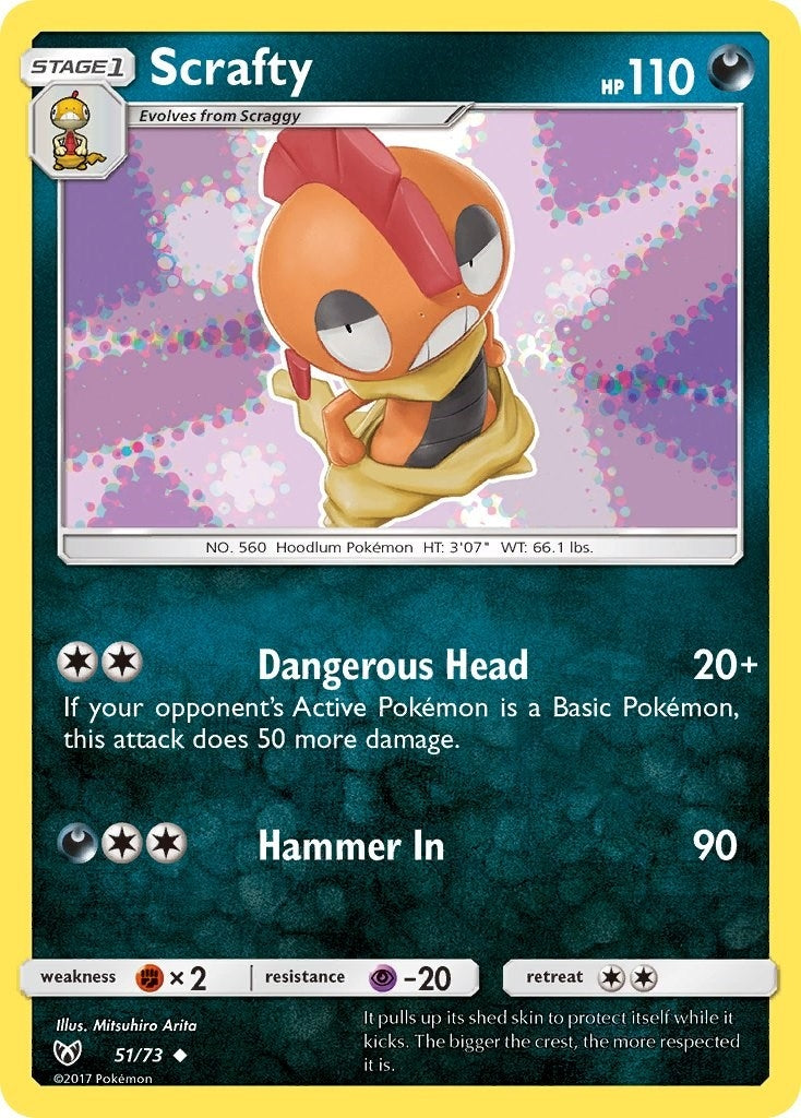 Scrafty (51/73) (Shining Legends)