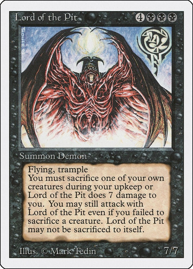 Image for Lord of the Pit (Revised Edition) (3ED) - Magic: The Gathering