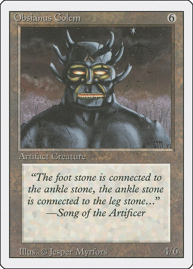 Image for Obsianus Golem (Revised Edition) (3ED) - Magic: The Gathering