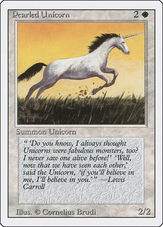 Image for Pearled Unicorn (Revised Edition) (3ED) - Magic: The Gathering