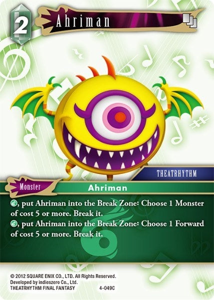 Image for Ahriman (4-049C) (Opus IV) (OP4) - Final Fantasy TCG