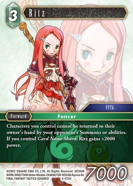 Image for Ritz (4-072H) (Opus IV) (OP4) - Final Fantasy TCG