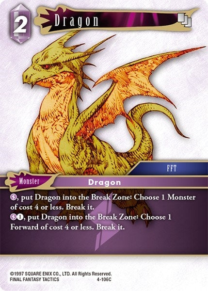 Image for Dragon (4-106C) (Opus IV) (OP4) - Final Fantasy TCG