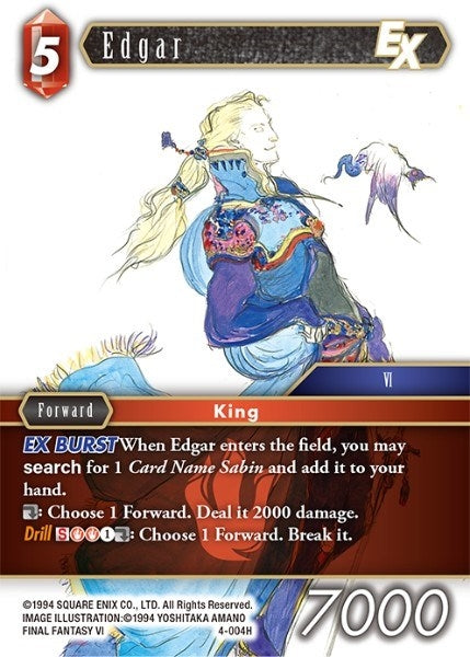 Image for Edgar EX (4-004H) (Opus IV) (OP4) - Final Fantasy TCG