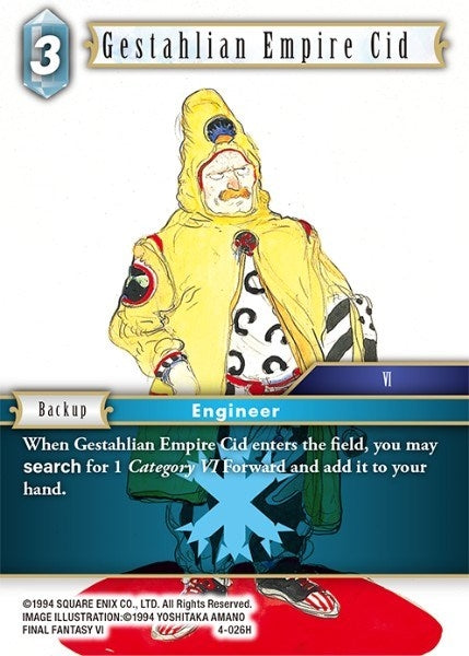 Image for Gestahlian Empire Cid (4-026H) (Opus IV) (OP4) - Final Fantasy TCG