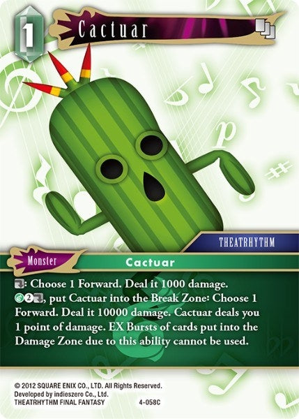 Image for Cactuar (4-058C) (Opus IV) (OP4) - Final Fantasy TCG