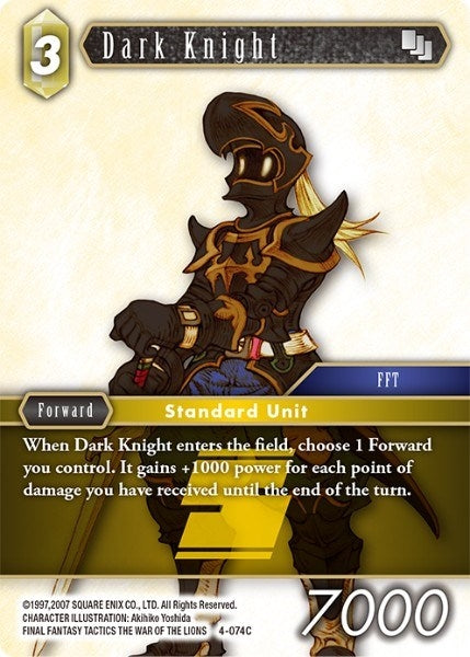 Image for Dark Knight (4-074C) (Opus IV) (OP4) - Final Fantasy TCG