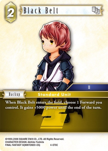 Image for Black Belt (4-078C) (Opus IV) (OP4) - Final Fantasy TCG