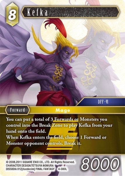 Image for Kefka (4-080L) (Opus IV) (OP4) - Final Fantasy TCG