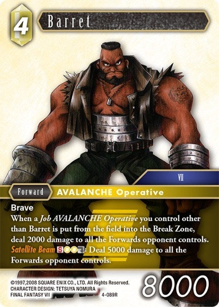 Image for Barret (4-089R) (Opus IV) (OP4) - Final Fantasy TCG