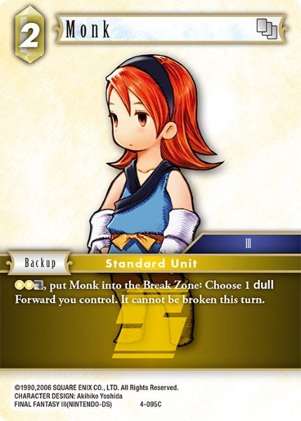 Image for Monk (4-095C) (Opus IV) (OP4) - Final Fantasy TCG