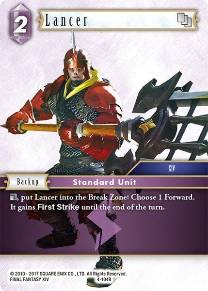 Image for Lancer (4-104R) (Opus IV) (OP4) - Final Fantasy TCG