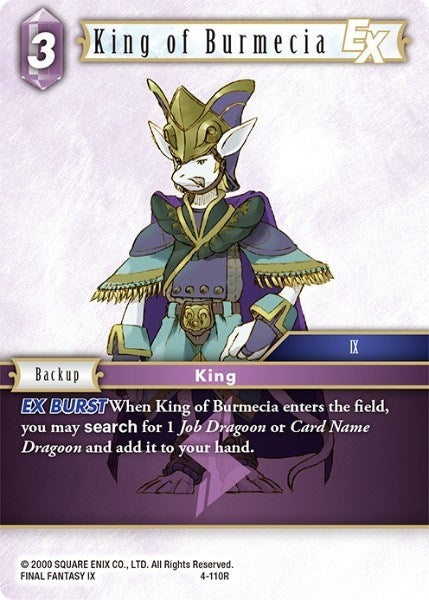 Image for King of Burmecia EX (4-110R) (Opus IV) (OP4) - Final Fantasy TCG