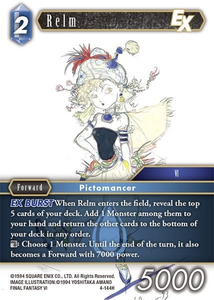Image for Relm EX (4-144H) (Opus IV) (OP4) - Final Fantasy TCG