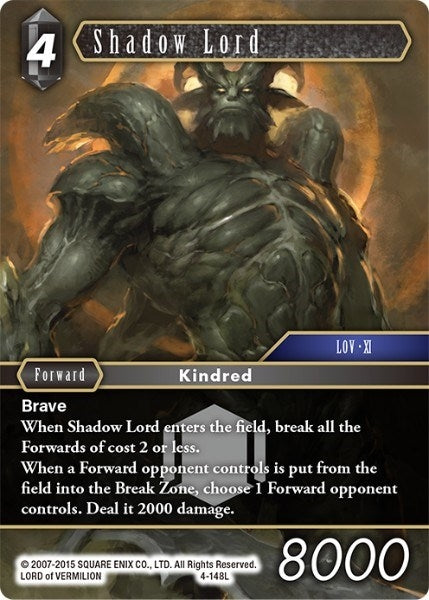 Image for Shadow Lord (4-148L) (Opus IV) (OP4) - Final Fantasy TCG