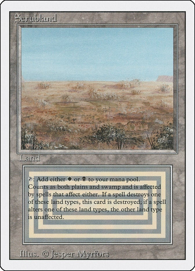 Image for Scrubland (Revised Edition) (3ED) - Magic: The Gathering