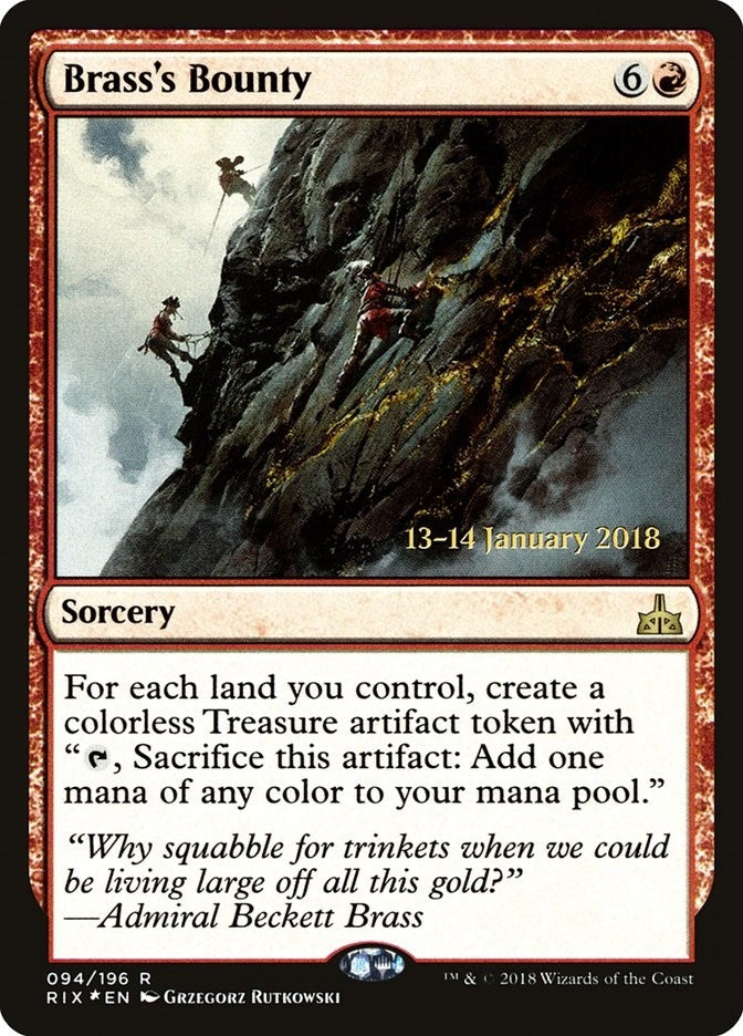 Image for Brass's Bounty (RIX) (94) (Prerelease Cards) (PRE) - Magic: The Gathering