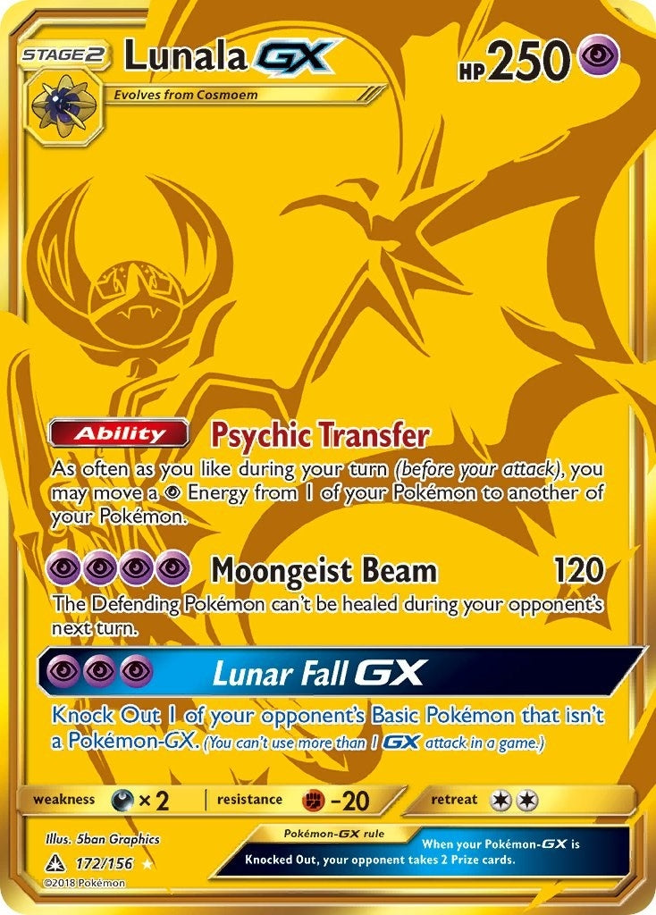 Lunala GX (Secret Rare) (172/156) (SM - Ultra Prism)
