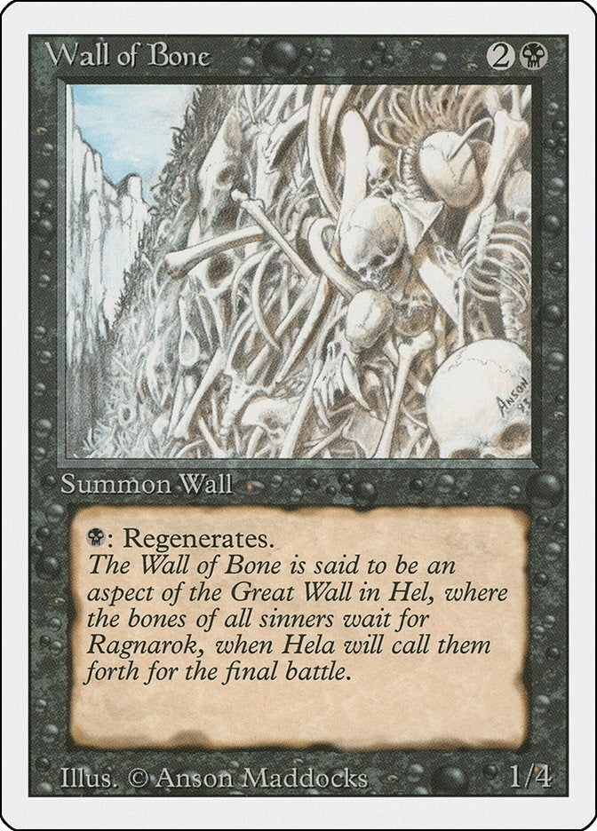 Image for Wall of Bone (Revised Edition) (3ED) - Magic: The Gathering