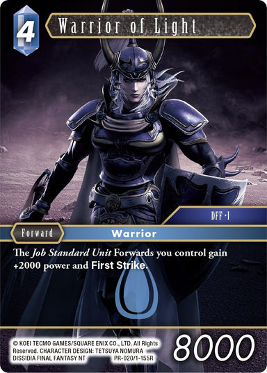 Image for Warrior of Light (Water) (PR-020/1-155R) (FF: Promo Cards) (PR) - Final Fantasy TCG