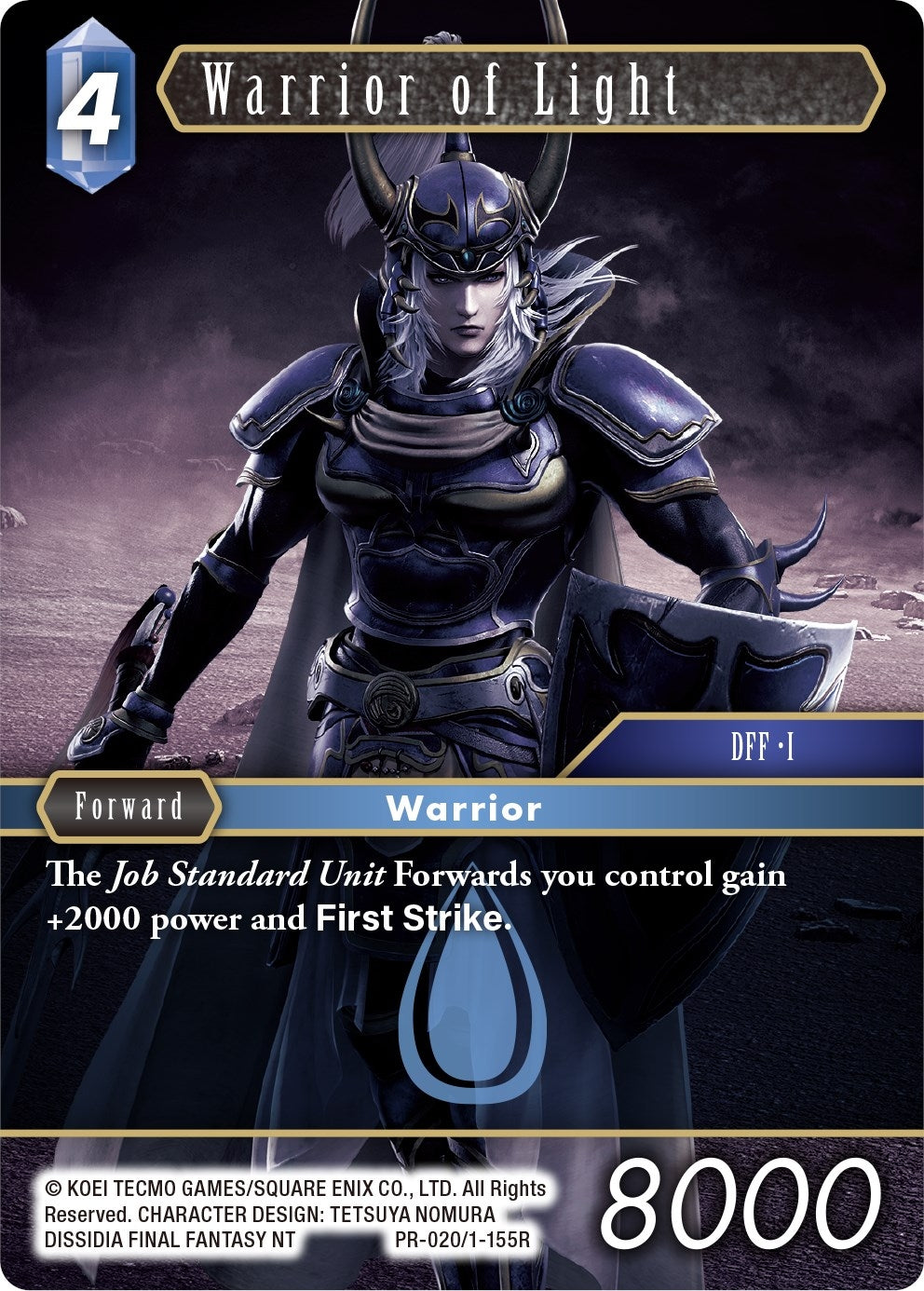 Image for Warrior of Light (Water) (PR-020/1-155R) (FF: Promo Cards) (PR) - Final Fantasy TCG