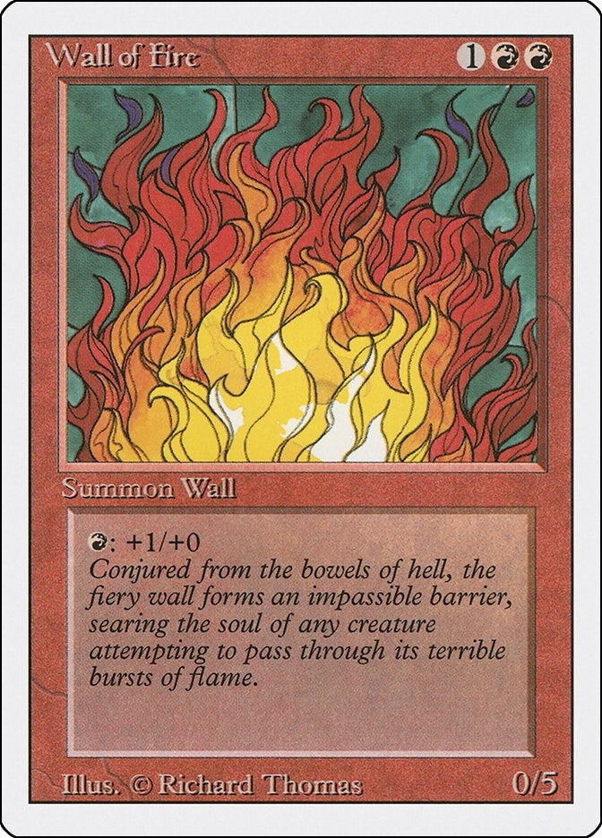 Image for Wall of Fire (Revised Edition) (3ED) - Magic: The Gathering