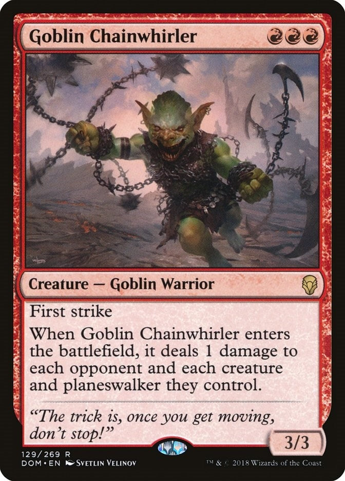 Image for Goblin Chainwhirler (129) (Dominaria) (DOM) - Magic: The Gathering