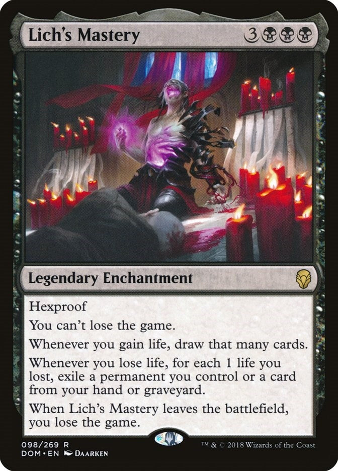 Image for Lich's Mastery (98) (Dominaria) (DOM) - Magic: The Gathering
