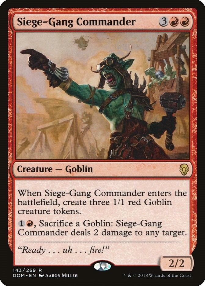 Image for Siege-Gang Commander (143) (Dominaria) (DOM) - Magic: The Gathering