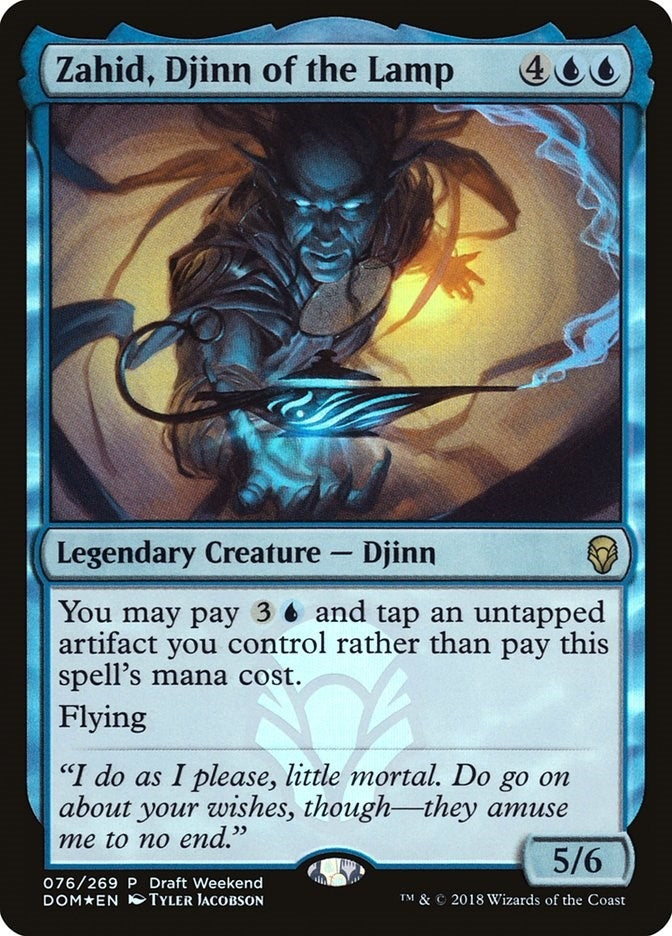 Image for Zahid, Djinn of the Lamp (Draft Weekend) (76) (Launch Party & Release Event Promos) (LARP) - Magic: The Gathering