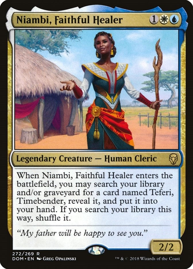 Image for Niambi, Faithful Healer (272) (Dominaria) (DOM) - Magic: The Gathering