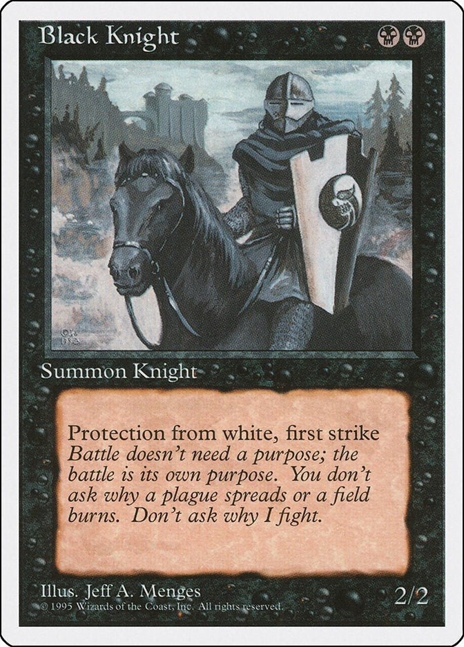 Image for Black Knight (Fourth Edition) (4ED) - Magic: The Gathering