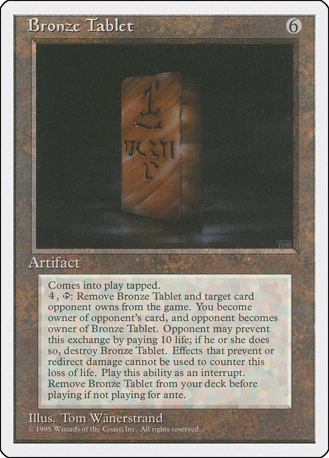 Image for Bronze Tablet (Fourth Edition) (4ED) - Magic: The Gathering