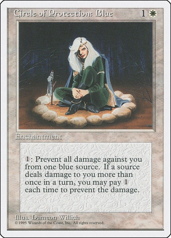 Image for Circle of Protection: Blue (Fourth Edition) (4ED) - Magic: The Gathering