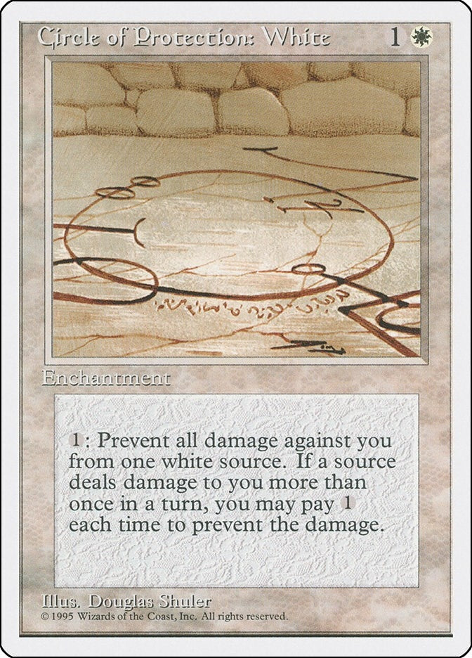 Image for Circle of Protection: White (Fourth Edition) (4ED) - Magic: The Gathering