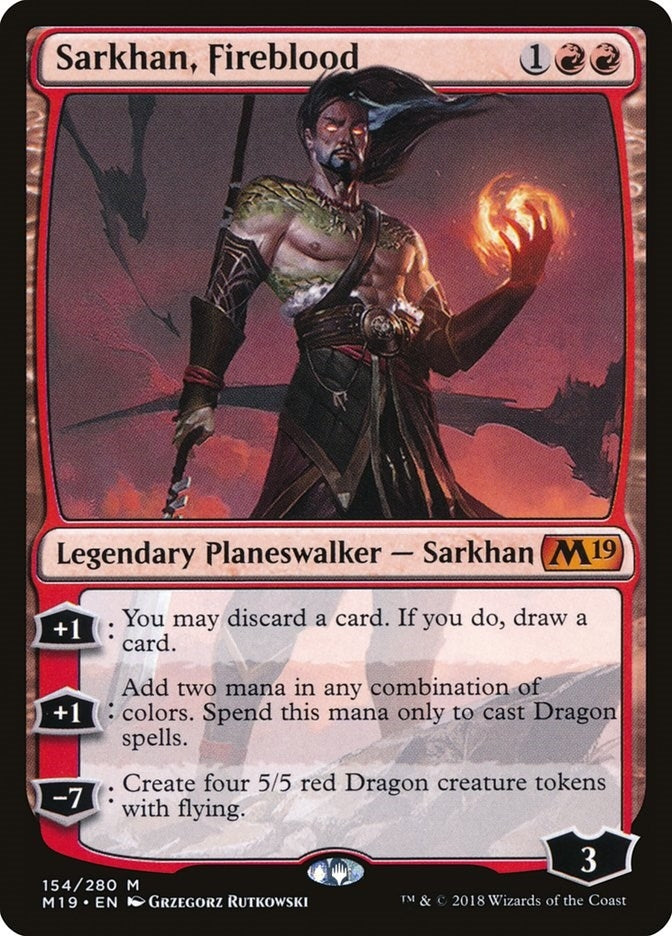 Sarkhan, Fireblood (154) (Core Set 2019)