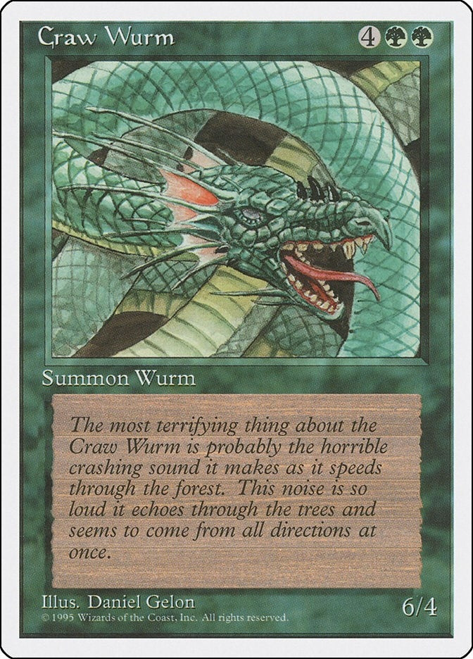 Image for Craw Wurm (Fourth Edition) (4ED) - Magic: The Gathering
