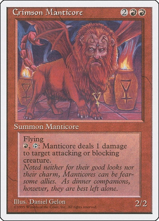 Image for Crimson Manticore (Fourth Edition) (4ED) - Magic: The Gathering