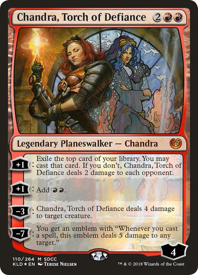 Image for Chandra, Torch of Defiance (SDCC 2018 Exclusive) (110) (Media Promos) (MEDIA) - Magic: The Gathering