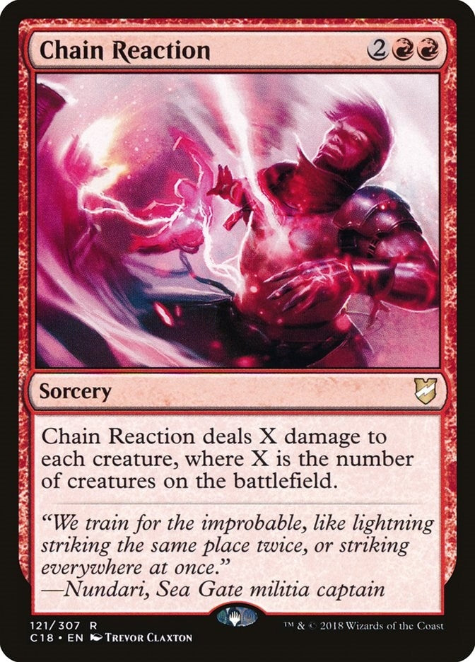 Image for Chain Reaction (121) (Commander 2018) (C18) - Magic: The Gathering