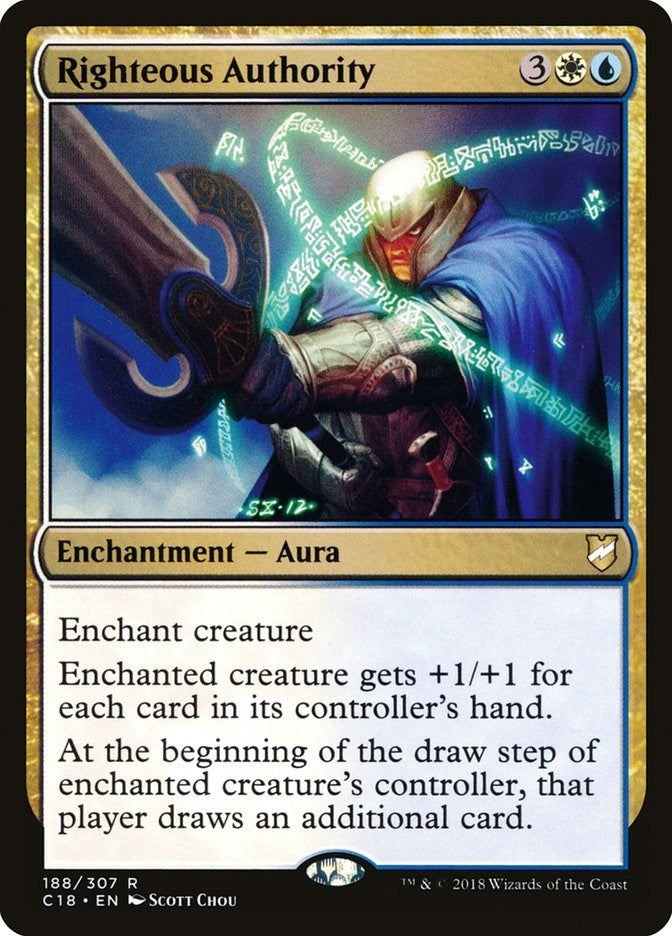 Image for Righteous Authority (188) (Commander 2018) (C18) - Magic: The Gathering